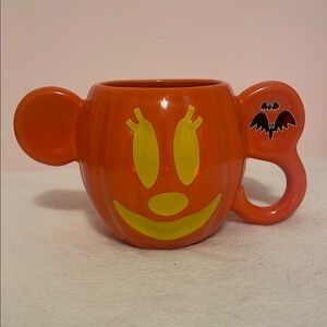 🦄2 for $10 🦄 Disneyland Halloween Mickey Orange Pumpkin Mug with Bats